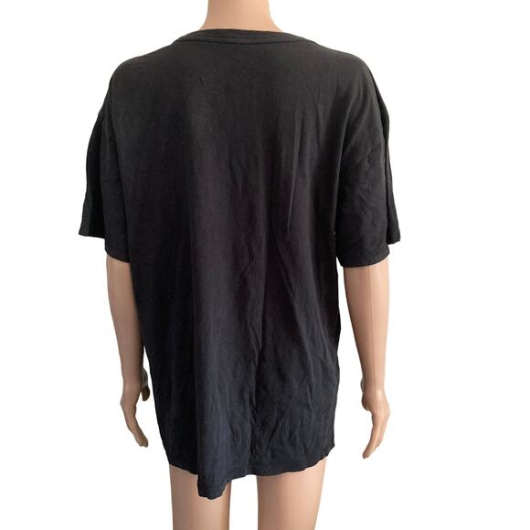 The Rolling Stones Tshirt Mens Small Black Pink Blue Hippie Floral - Picture 9 of 10